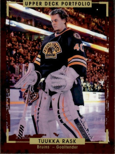 2015-16 Upper Deck Portfolio Hockey - Base #6 Tuukka Rask - Boston Bruins