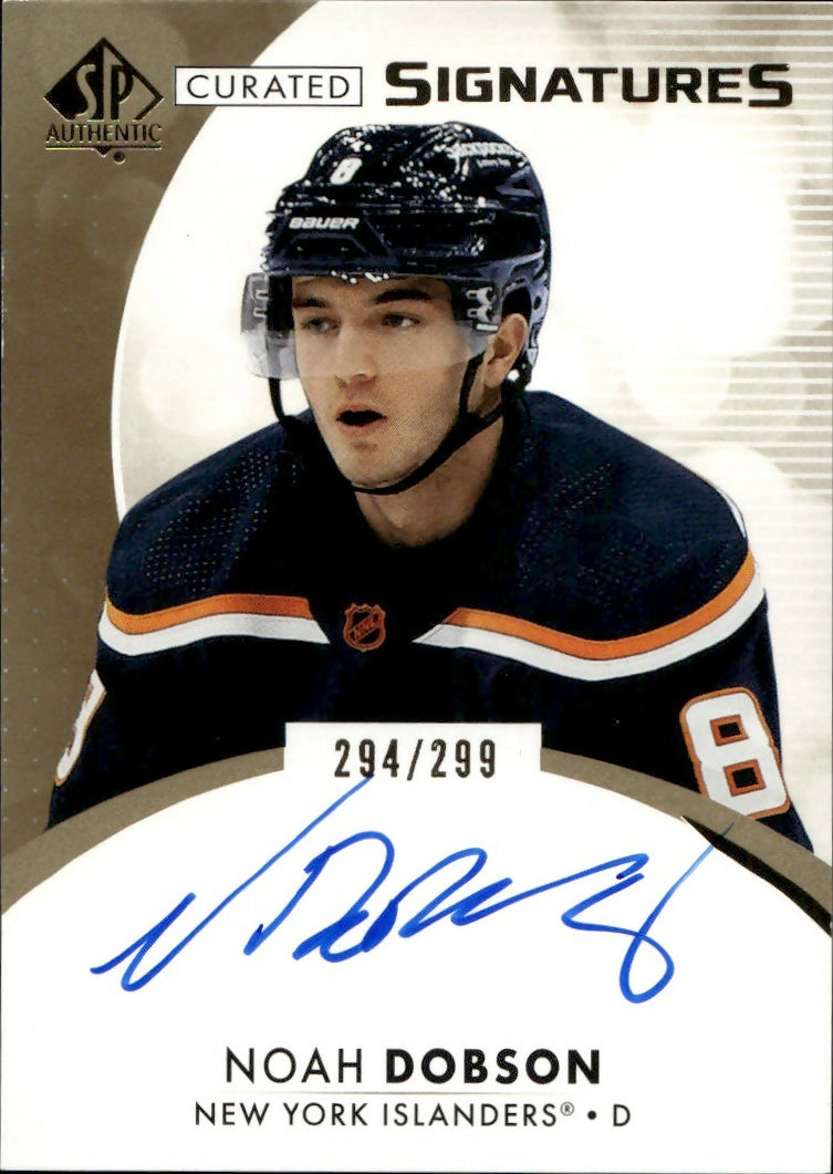 2023-24 Upper Deck SP Authentic Hockey - Curated Signatures #SPC-ND Noah Dobson - New York Islanders - A
