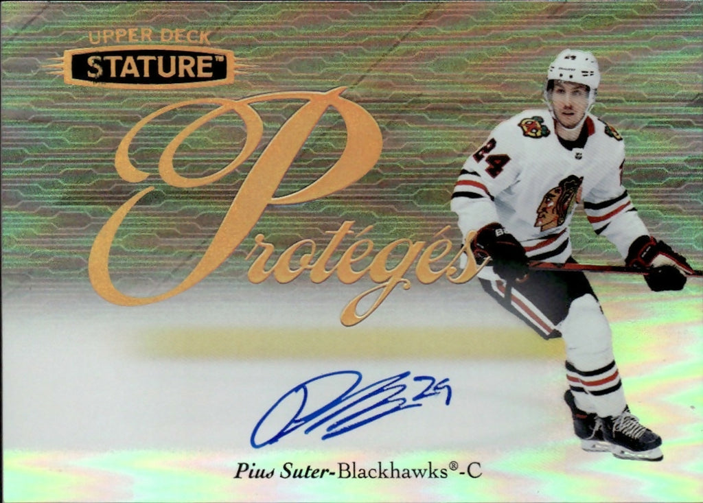 2020-21 Upper Deck Stature Hockey - Proteges  - Auto #P-10 Pius Suter - Chicago Blackhawks - A