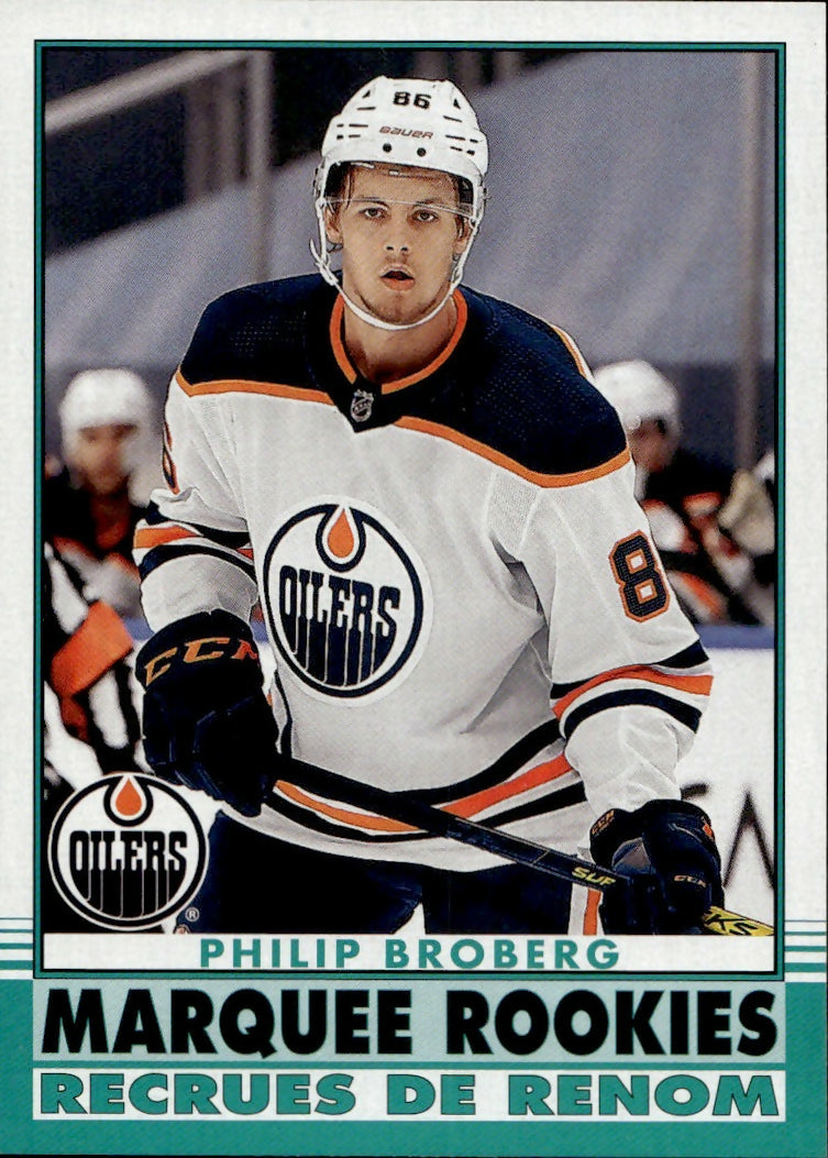2020-21 Upper Deck O-Pee-Chee Hockey - Retro Update - Marquee Rookies #625 Philip Broberg - Edmonton Oilers - A