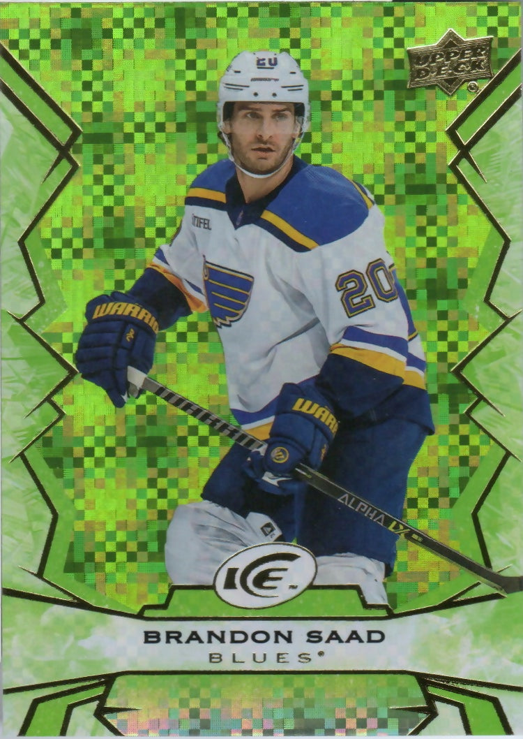 2022-23 Upper Deck Ice Hockey - Base - Green #10 Brandon Saad - St. Louis Blues