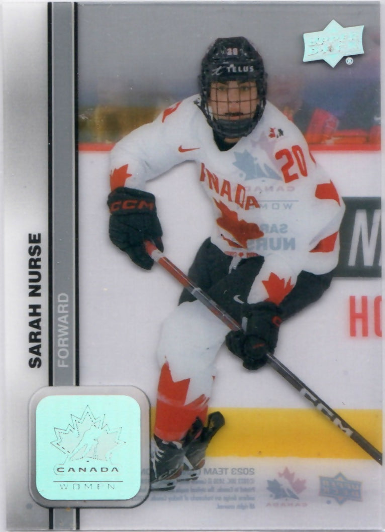 2023 Upper Deck Team Canada - Base - Clear Cut #55 Sarah Nurse - A