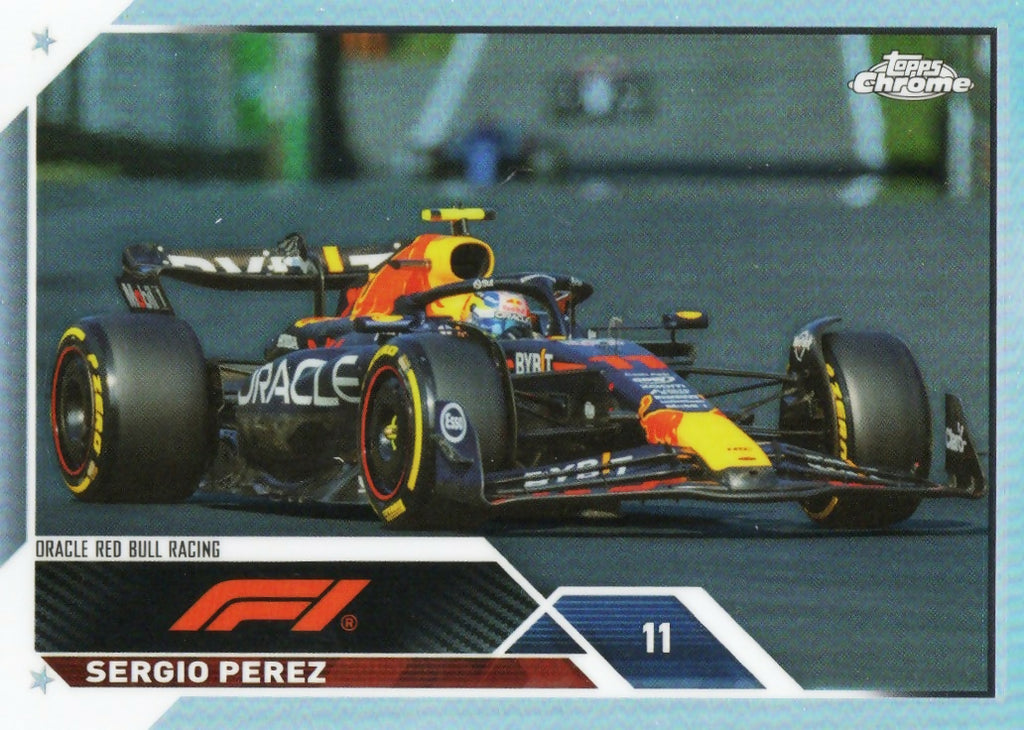 2023 Topps Chrome Formula 1 Base #103 - F1 Cars - Refractor Sergio Perez - Oracle Red Bull Racing - A