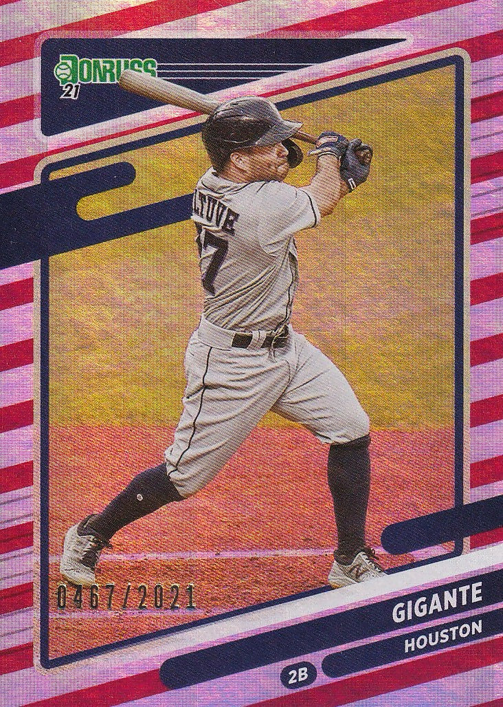 2021 Donruss Red and White Stripes #/2021 #202b Jose Altuve Houston Astros