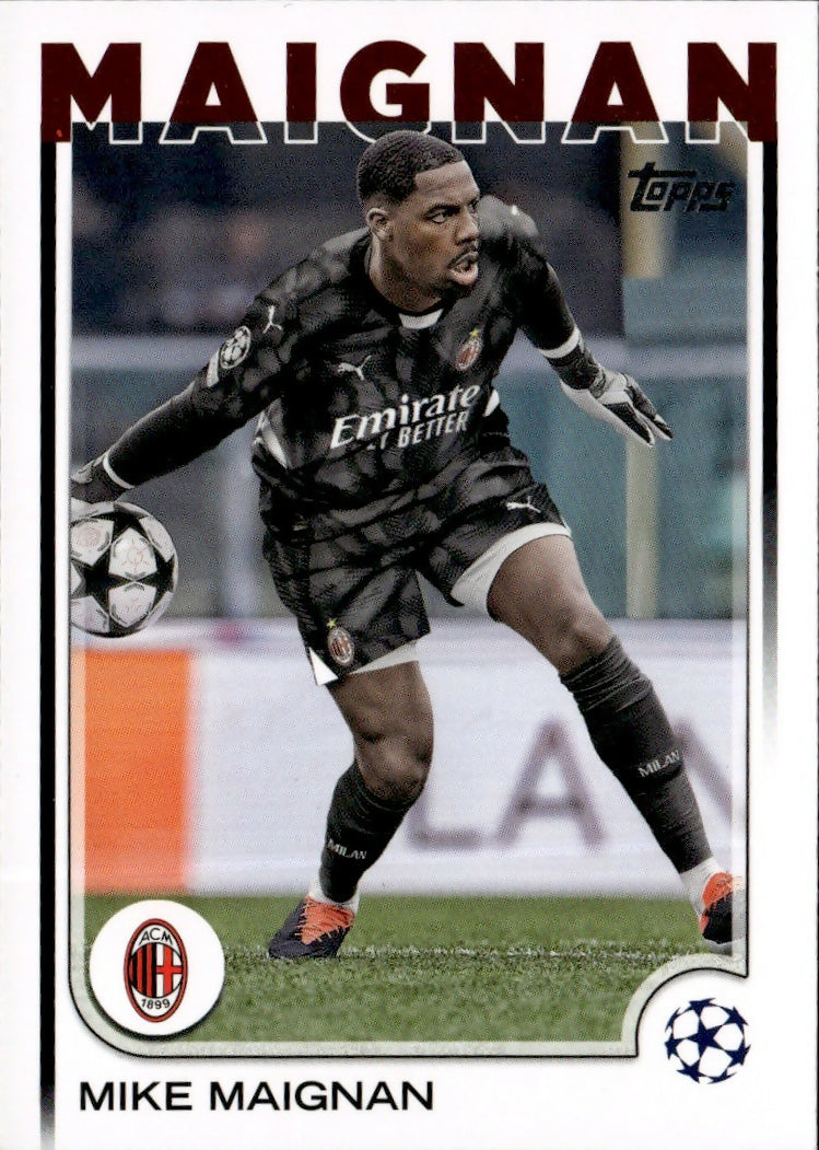 2024-25 Topps UEFA Club Competitions - Base #198 Mike Maignan - AC Milan - A