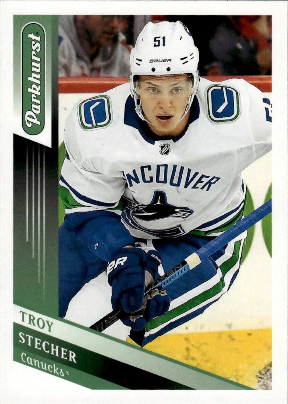 2019-20 Upper Deck Parkhurst Hockey - Base #186 Troy Stecher - Vancouver Canucks