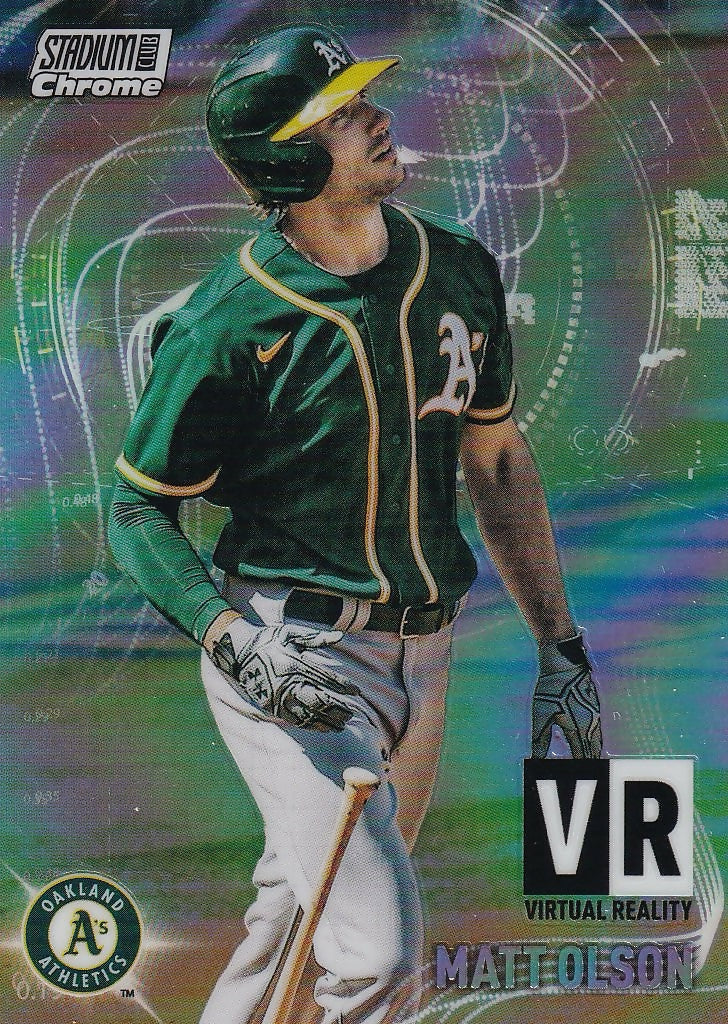 2021 Stadium Club Virtual Reality #VR-10 Matt Olson Oakland Athletics
