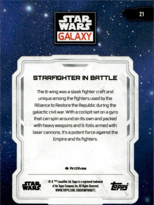 2024 Topps Star Wars Galaxy Chrome - Base #21 Starfighter In Battle - B