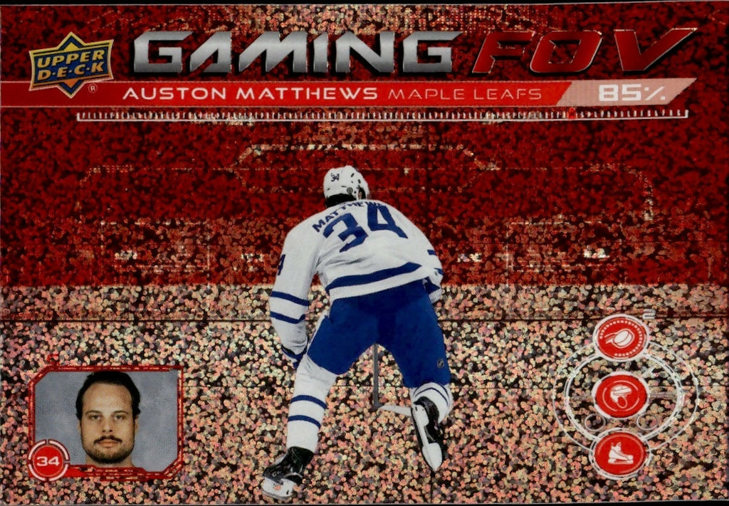 2024-25 Upper Deck Series 1 Hockey - Gaming FOV - Speckle #GFOV-11 Auston Matthews - Toronto Maple Leafs - A