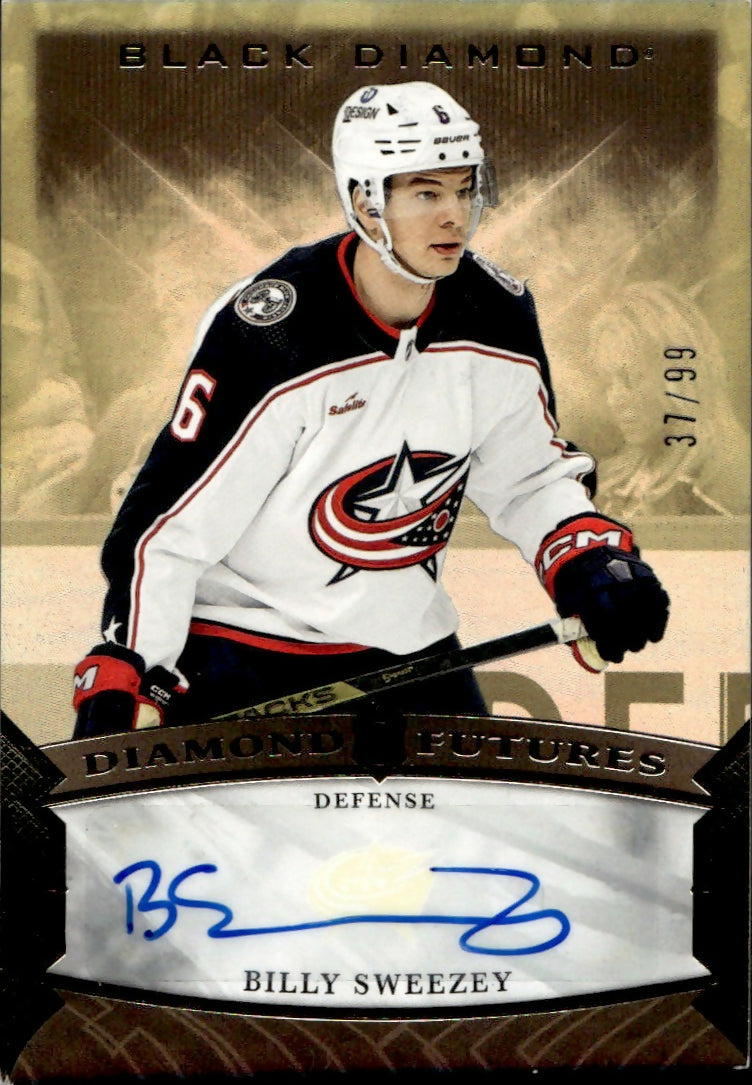 2023-24 Upper Deck Black Diamond Hockey - Diamond Futures :99 #BDF-BS Billy Sweezey - Columbus Blue Jackets - A