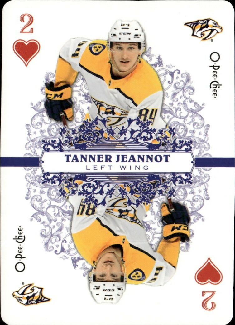 2022-23 Upper Deck O-Pee-Chee - Playing Card #2H Tanner Jeannot - Nashville Predators - A