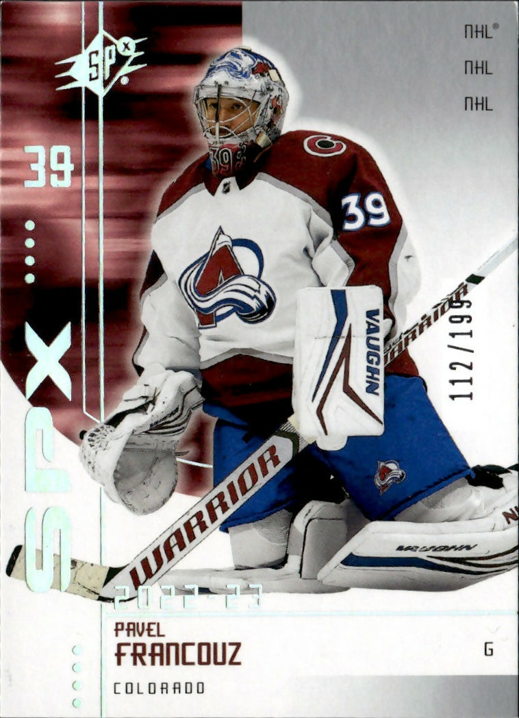 2022-23 Upper Deck SPX Hockey - 2002-23 SPX Retro :199 #R-44 Pavel Francouz - Colorado Avalanche - A