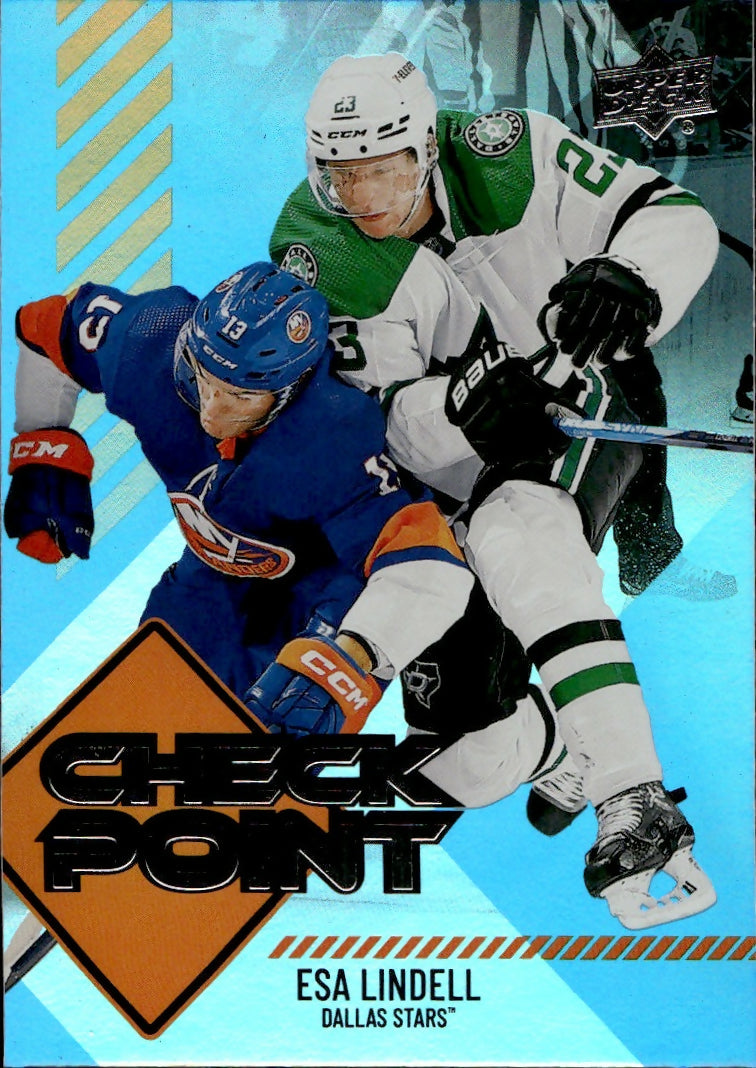 2024-25 Upper Deck Series 1 Hockey - Check Point #CP-24 Esa Lindell - Dallas Stars - A