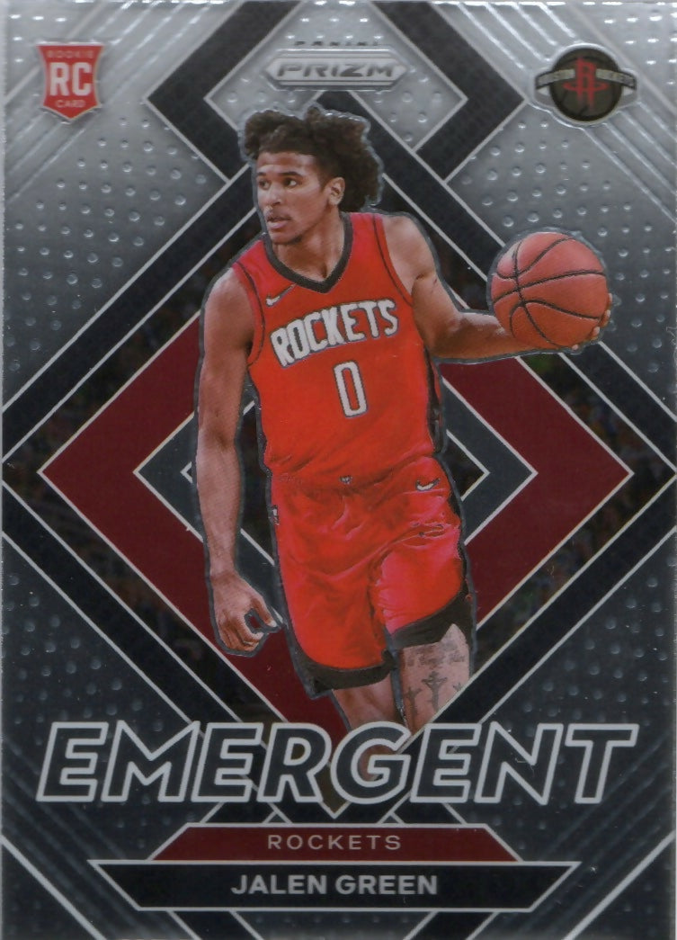 2021-22 Panini Prizm Basketball - Emergent # 15 Jalen Green - Houston Rockets