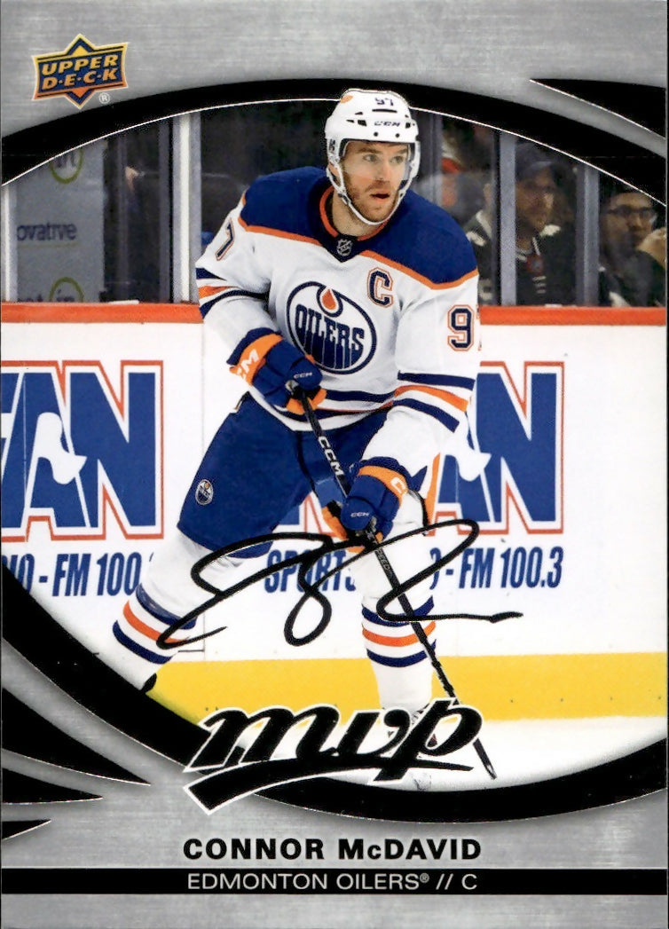 2023-24 Upper Deck MVP Hockey - Base - Silver Scripts #35 Connor McDavid - Edmonton Oilers - A
