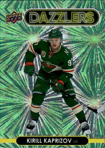 2021-22 Upper Deck Series 1 - Dazzlers - Green #DZ-24 Kirill Kaprizov - Minnesota Wild - A