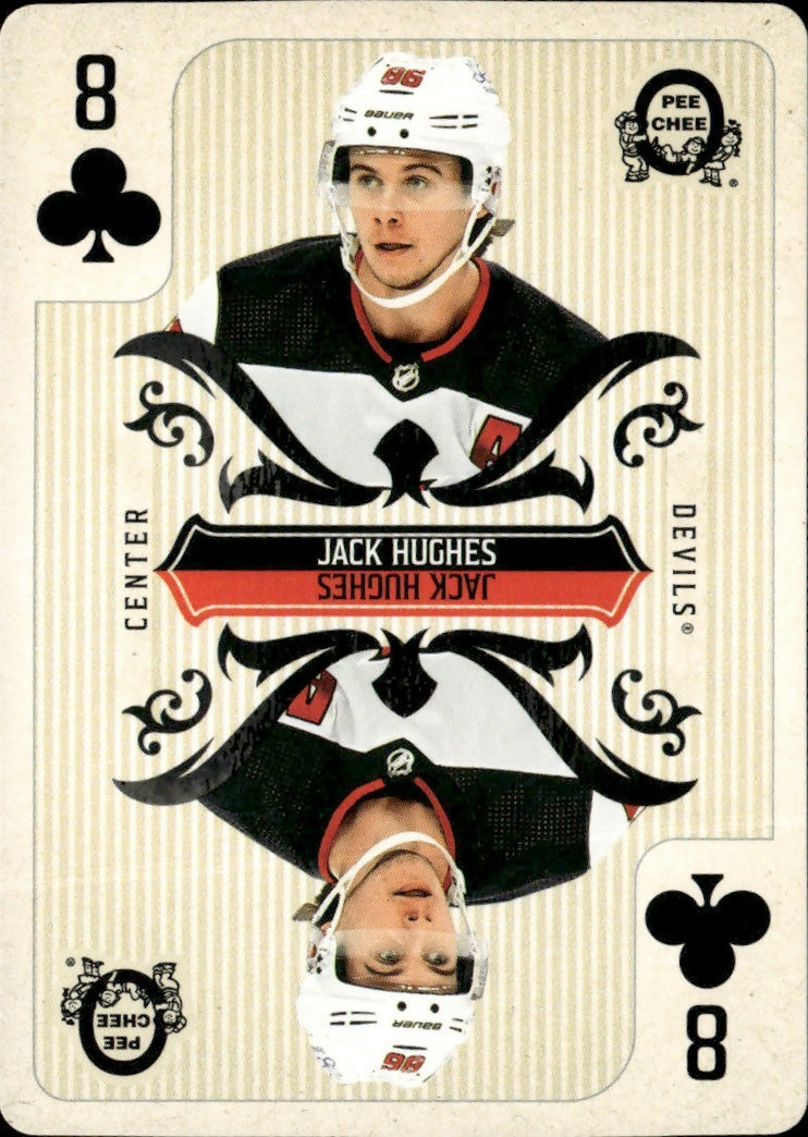 2024-25 Upper Deck O-Pee-Chee - Playing Card #8C Jack Hughes - New Jersey Devils - A