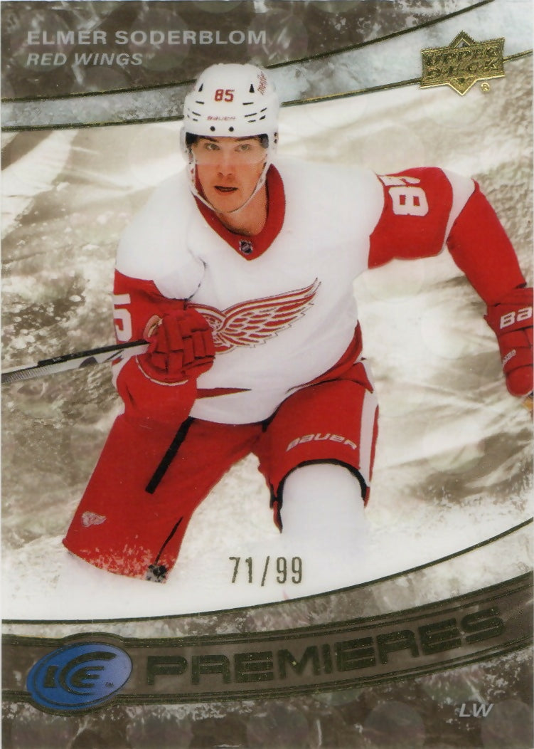 2022-23 Upper Deck Ice Hockey - Base - Ice Premiers - Gold :99 #155 Elmer Soderblom - Detroit Red Wings - A
