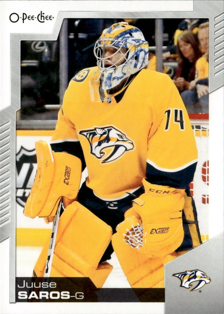 2020-21 O-Pee-Chee Base #5 Juuse Saros Nashville Predators