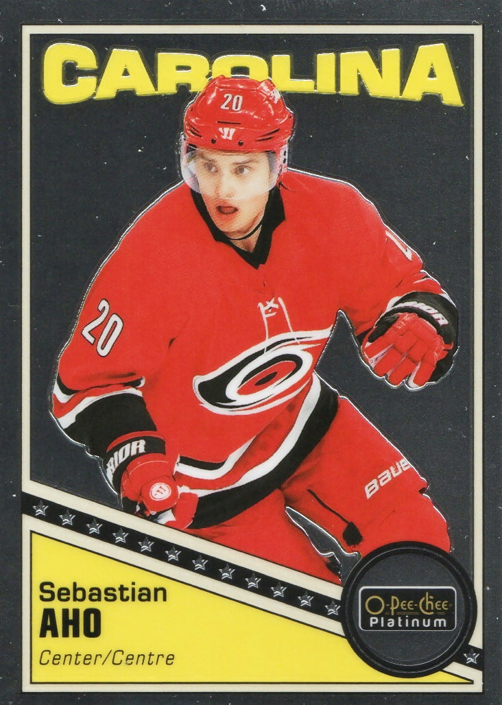 2019-20 Upper Deck O-Pee-Chee Platinum Hockey - Retro #R-11 Sebastian Aho - Carolina Hurricanes