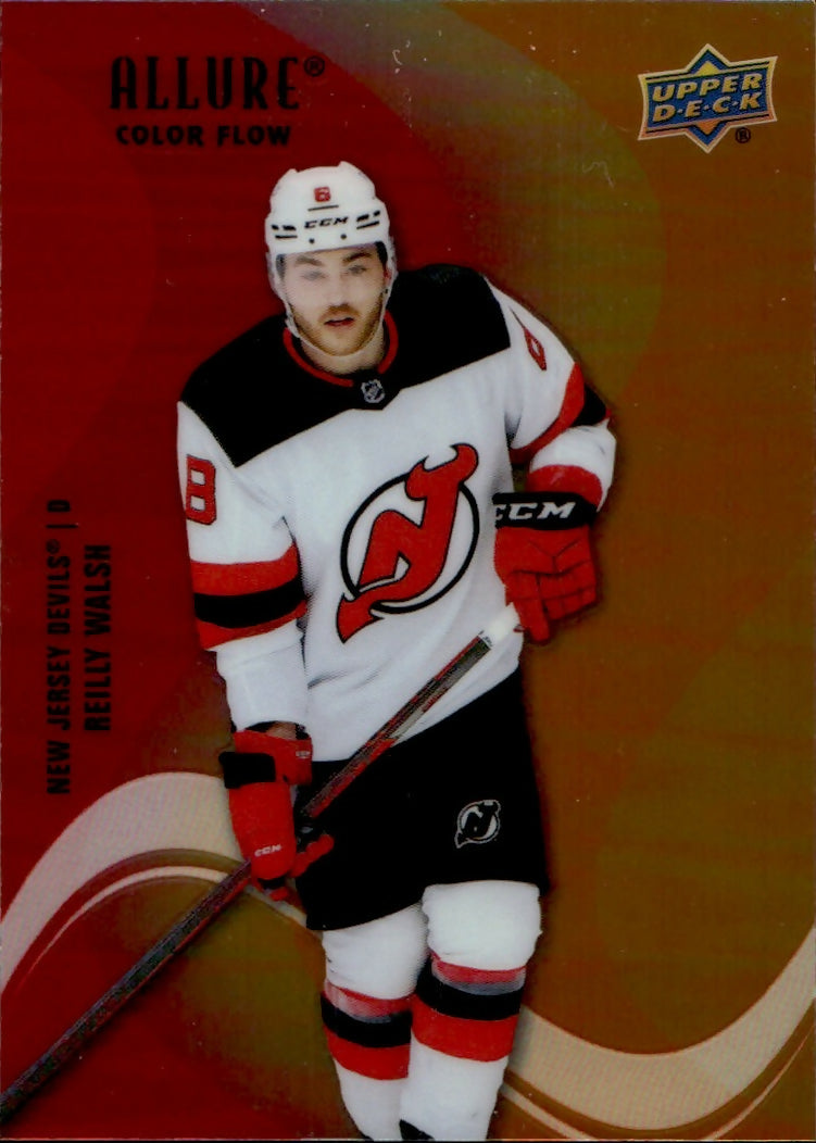 2022-23 Upper Deck Allure Hockey - Color Flow - Red-Orange #SF-9 Reilly Walsh - New Jersey Devils - A