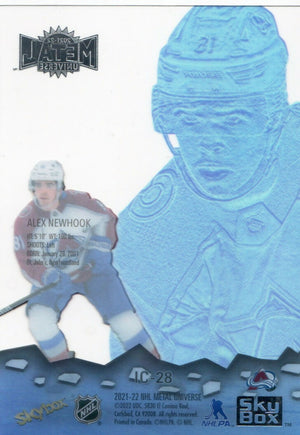 2021-22 Upper Deck Skybox Metal Universe Hockey - Ice Carvings #IC-28 Alex Newhook - Colorado Avalanche - B