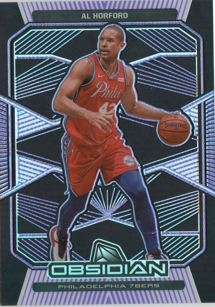 2019-20 Panini Obsidian Basketball - Base - Electric Etch Purple #90 Al Horford - Philadelphia 76ers