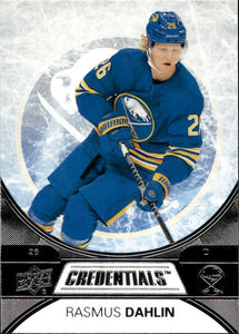 2021-22 Upper Deck Credentials Hockey - Base #30 Rasmus Dahlin - Buffalo Sabres - A