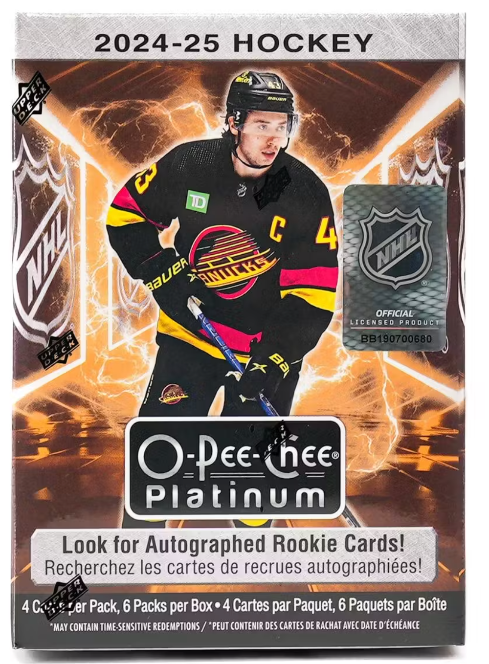 2024-25 Upper Deck O-Pee-Chee Platinum Hockey 6-Pack Blaster