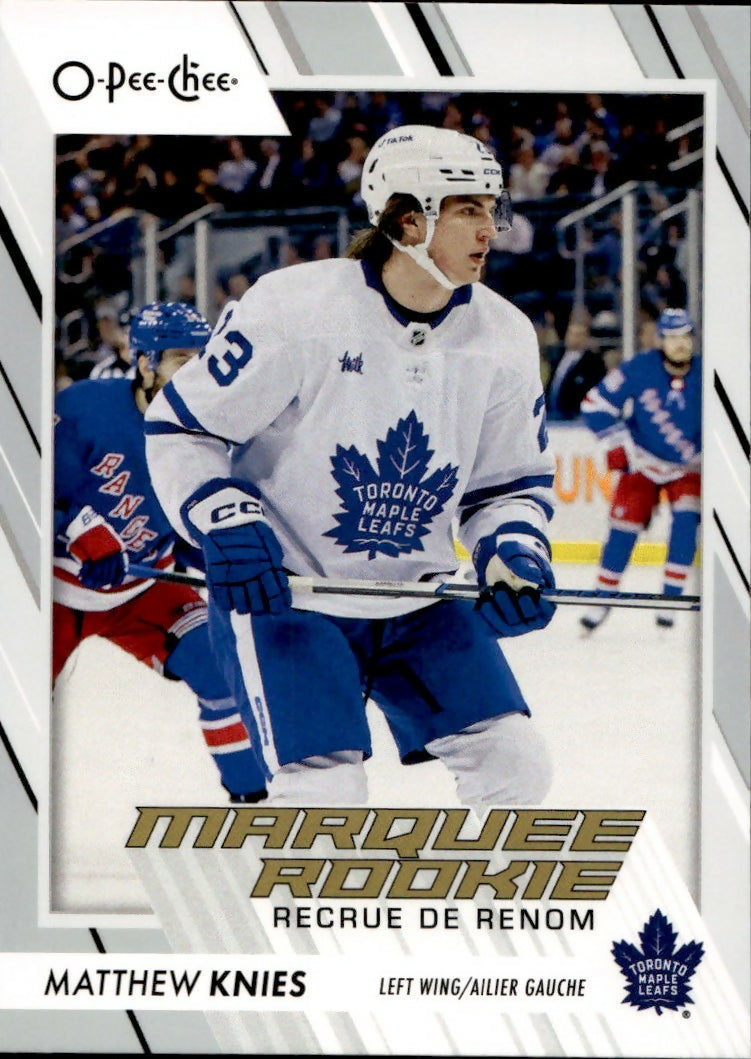 2023-24 Upper Deck O-Pee-Chee Hockey - Base - Marquee Rookie #573 Matthew Knies - Toronto Maple Leafs - A