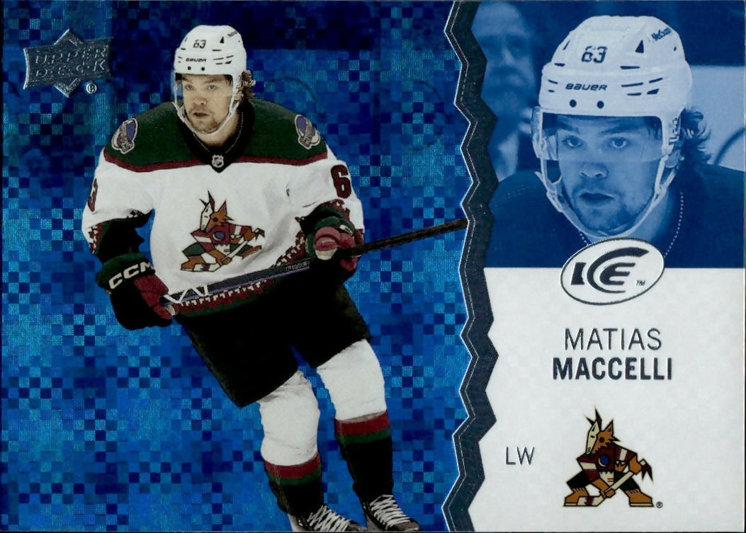 2023-24 Upper Deck Ice Hockey - Base - Blue #66 Matias Maccelli - Arizona Coyotes - A
