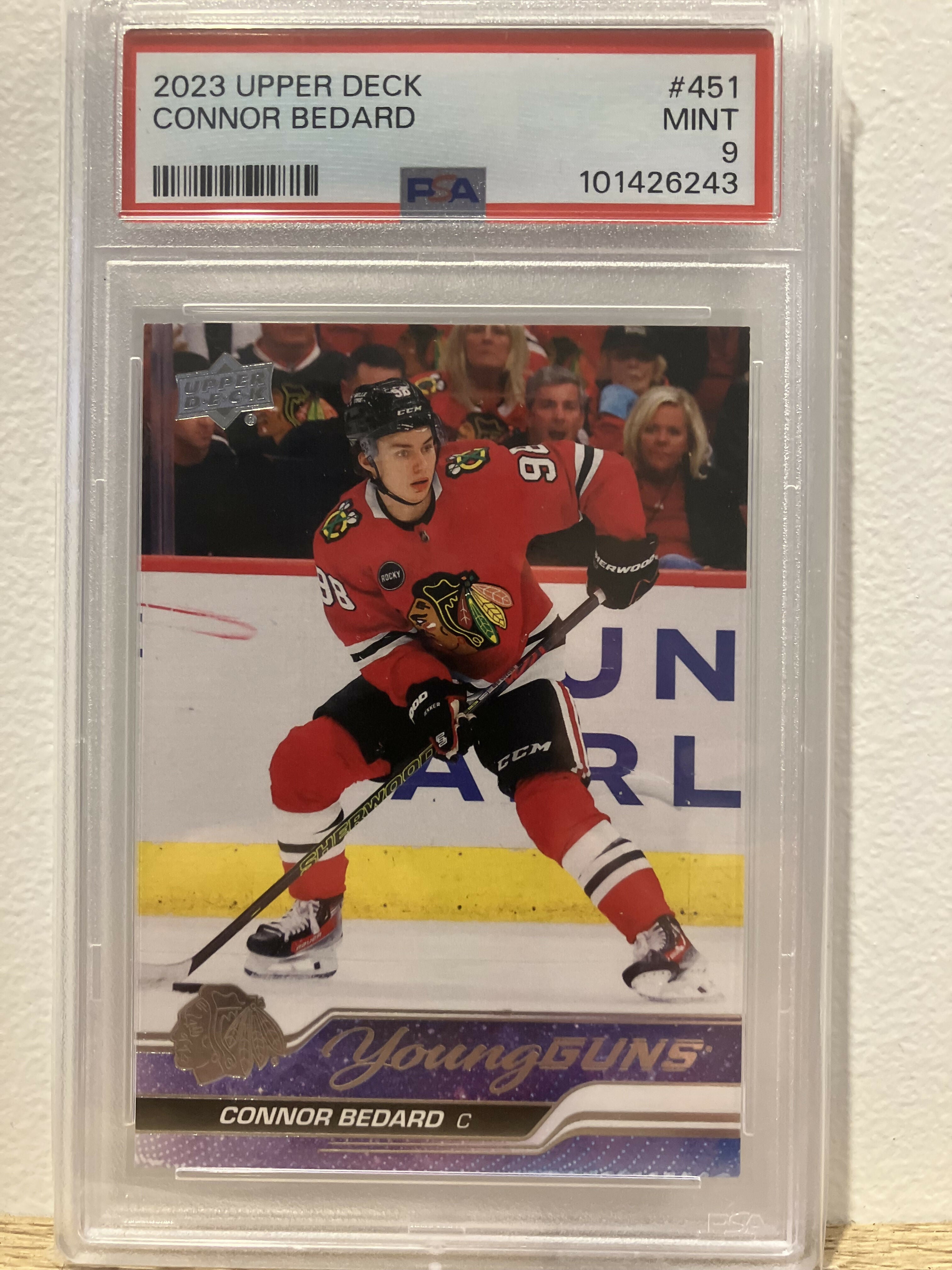 2023-24 Upper Deck Series 2 - Base - Young Guns #451 Connor Bedard - Chicago Blackhawks - A