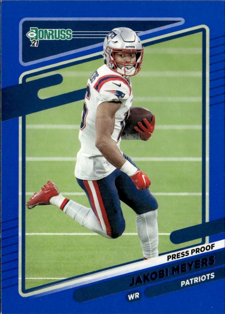 2021 Donruss Press Proof Blue #49 Jakobi Meyers New England Patriots