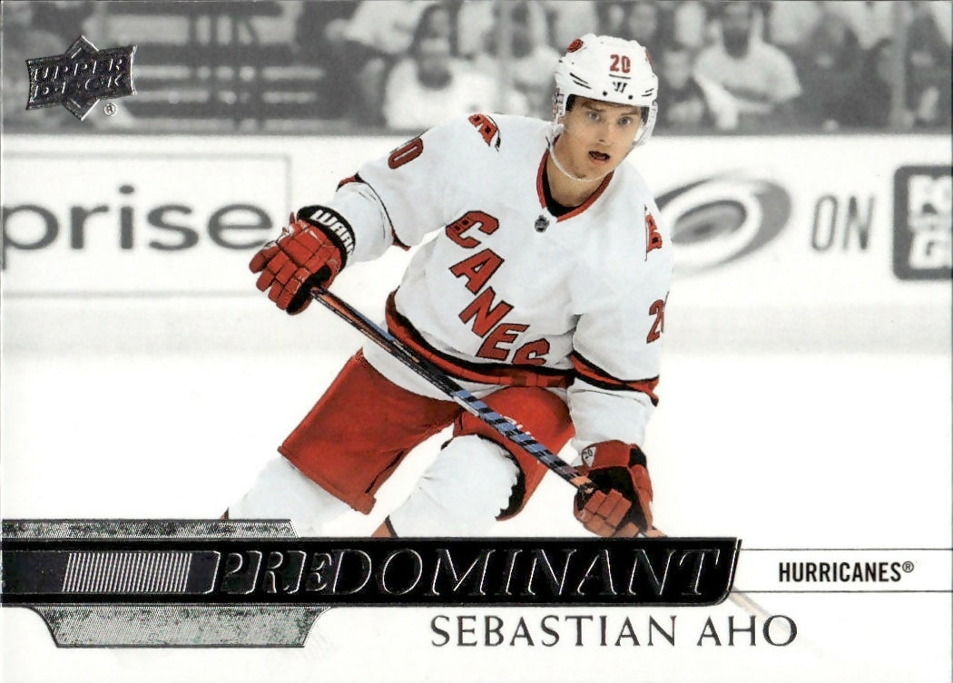 2020-21 Upper Deck Series 1 Hockey - Predominant #PR-5 Sebastian Aho - Carolina Hurricanes