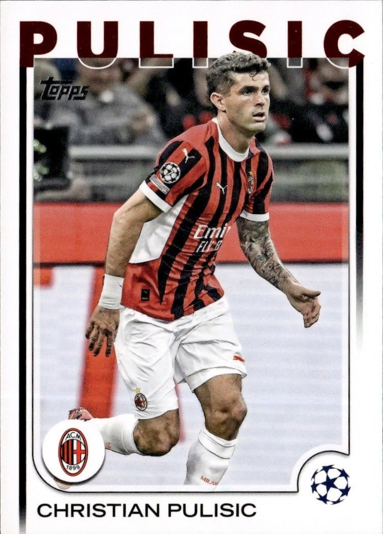 2024-25 Topps UEFA Club Competitions - Base #76 Christian Pulisic - AC Milan - A