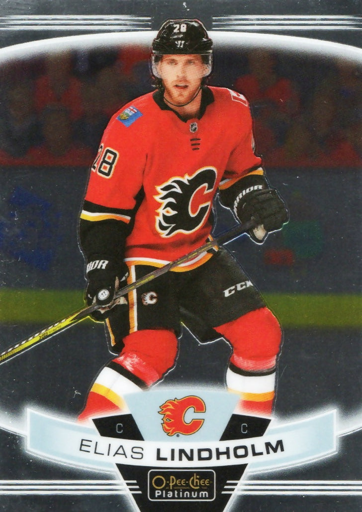 2019-20 Upper Deck O-Pee-Chee Platinum Hockey - Base #102 Elias Lindholm - Calgary Flames