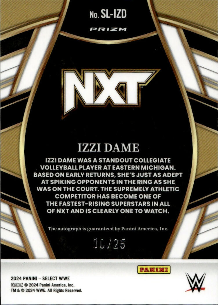 2024 Panini Select WWE - Signature Selections - Tye-Dye :25 #SL-IZD Izzi Dame - B
