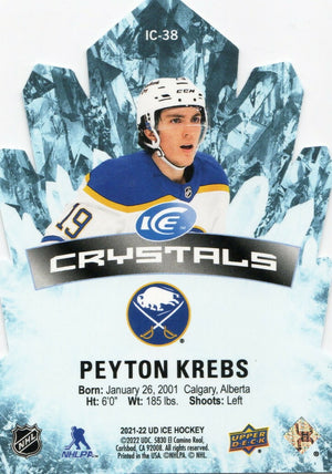 2021-22 Upper Deck Ice Hockey - Ice Crystals #IC-38 Peyton Krebs - Buffalo Sabres - B