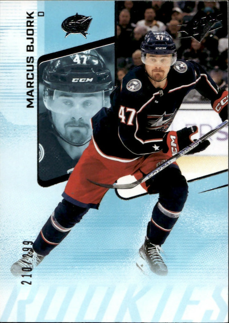 2022-23 Upper Deck SPX Hockey - Base - Rookies :299 #144 Marcus Bjork - Columbus Blue Jackets - A