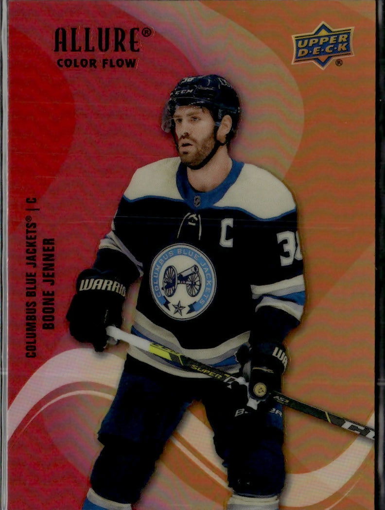 2022-23 Upper Deck Allure Hockey - Color Flow - Red-Orange #SF-63 Boone Jenner - Columbus Blue Jackets