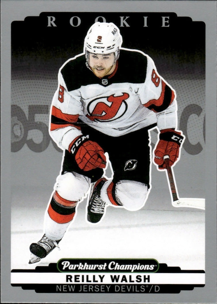 2022-23 Upper Deck Parkhurst Champions - Base - Rookie - Silver #286 Reilly Walsh - New Jersey Devils