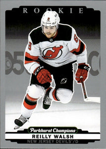 2022-23 Upper Deck Parkhurst Champions - Base - Rookie - Silver #286 Reilly Walsh - New Jersey Devils