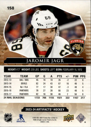 2023-24 Upper Deck Artifacts Hockey - Base - Copper :299 #158 Jaromir Jagr - Florida Panthers - B