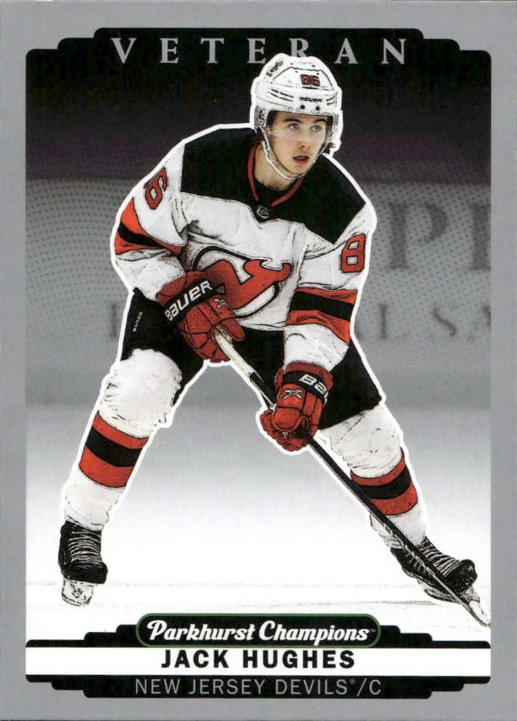 2022-23 Upper Deck Parkhurst Champions - Base - Silver #169 Jack Hughes - New Jersey Devils - A