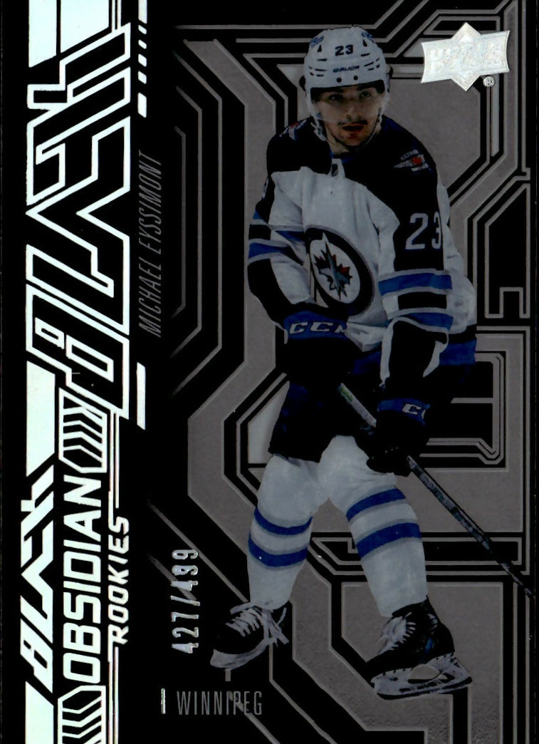 2022-23 Upper Deck SPX Hockey - Black Obsidian Rookies :499 #OR-39 Michael Eyssimont - Winnipeg Jets - A