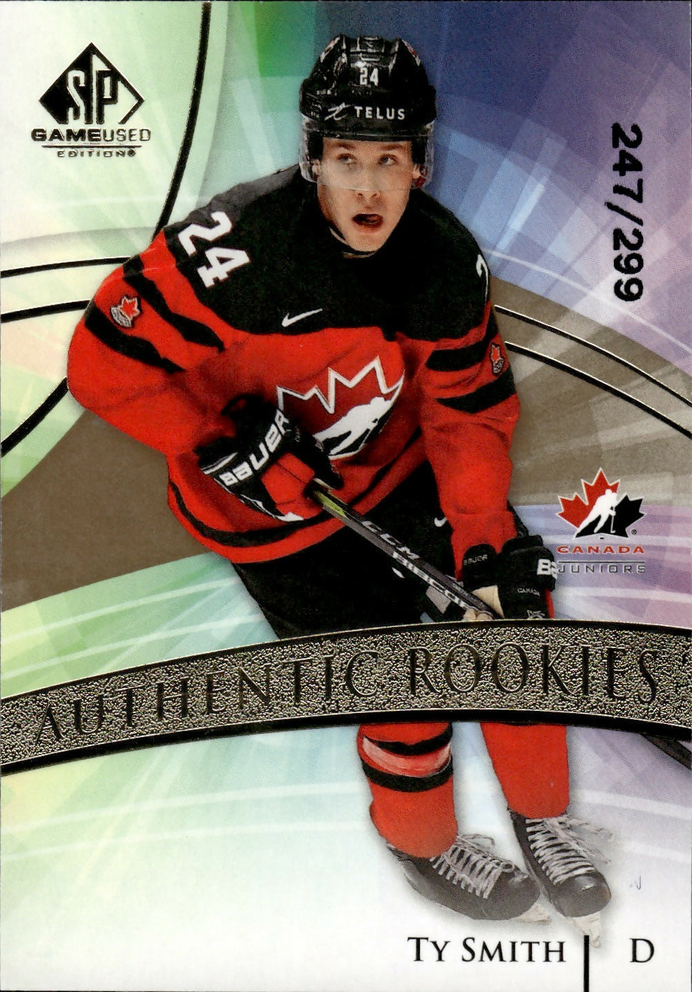 2020-21 Upper Deck SP Game Used Hockey - Authenitc Rookies /299 #119 Ty Smith - New Jersey Devils