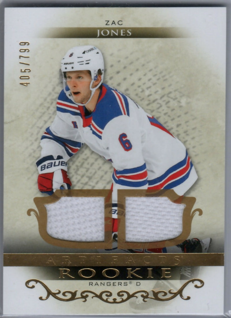 2023-24 Upper Deck Artifacts Hockey - Base - Gold Material Relics  :799 #179 Zac Jones - New York Rangers - A