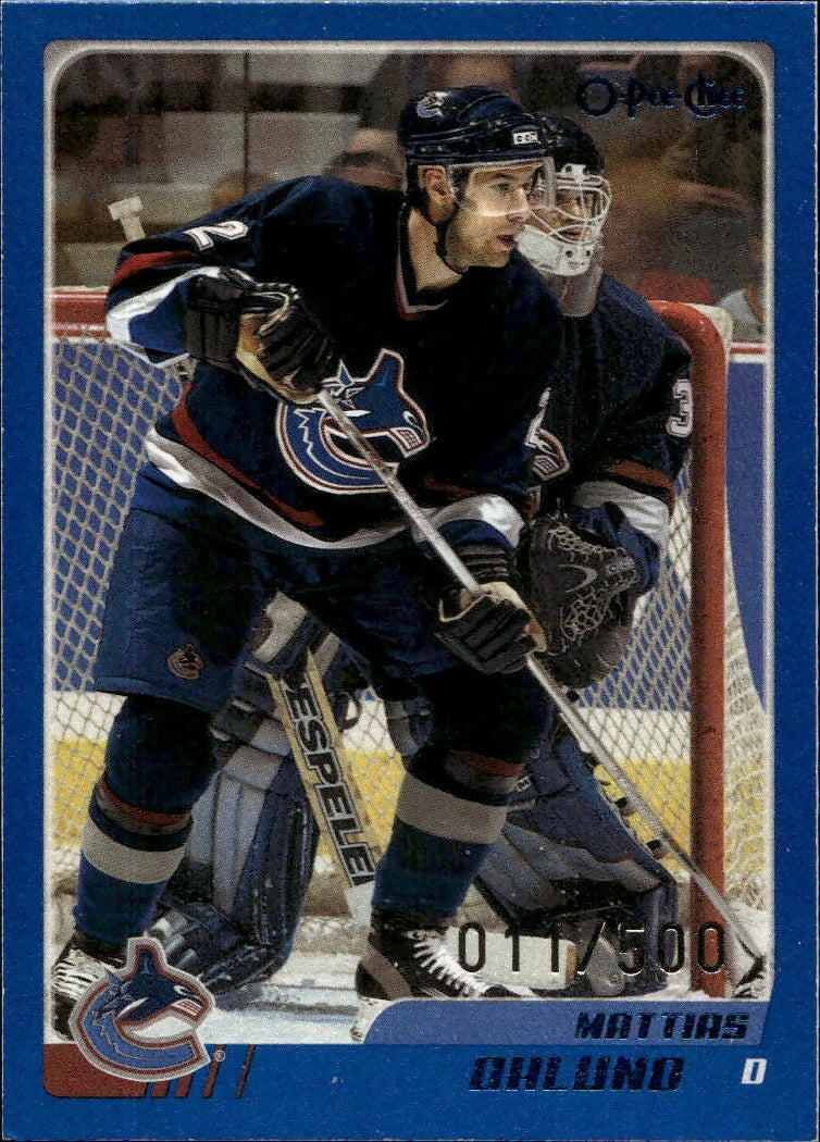 2003-04 O-Pee-Chee - Base - Blue :500 #220 Mattias Ohlund - Vancouver Canucks - A