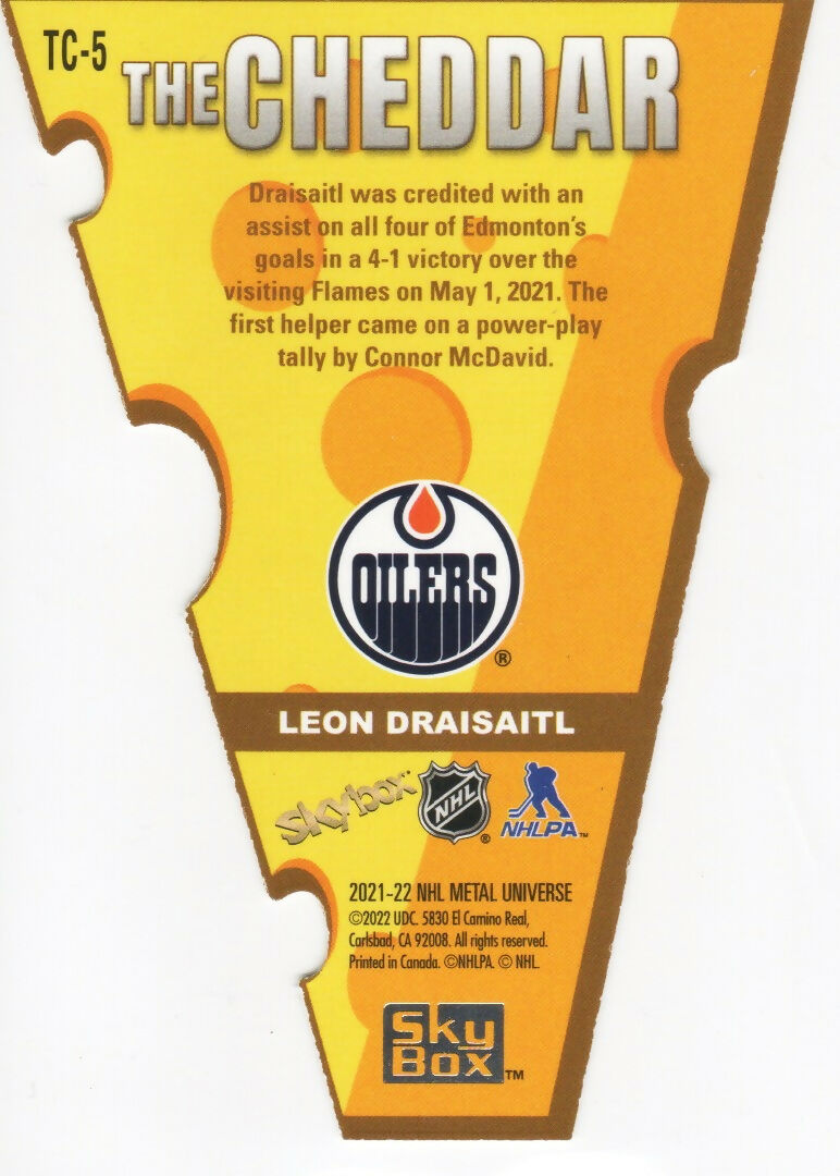 2021-22 Upper Deck Skybox Metal Universe Hockey - The Cheddar #TC-5 Leon Draisaitl - Edmonton Oilers - B