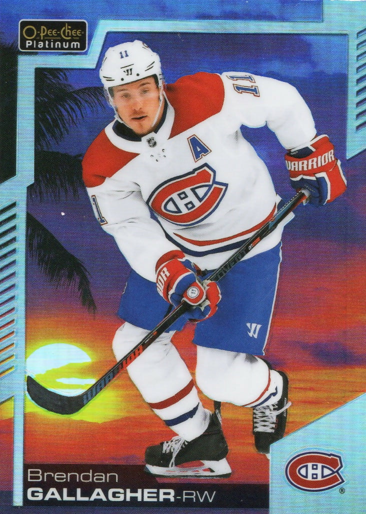 2020-21 Upper Deck O-Pee-Chee Platinum Hockey - Base - Sunset #128 Brendan Gallagher - Montreal Canadiens
